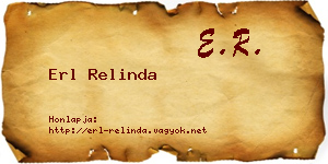 Erl Relinda névjegykártya